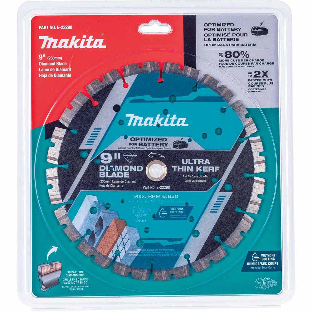 Makita E-23298 9" Segmented General Purpose Thin Kerf Diamond Blade - 2