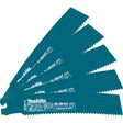 Makita E-26222 5-3/4 in. Curved Bi-Metal Metal Pipe Recip Saw Blade 8 TPI (5 Pack)