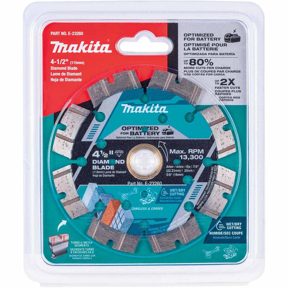 Makita E-23260 4-1/2" Segmented General Purpose Thin Kerf Diamond Blade - 2