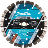 Makita E-23282 7" Segmented General Purpose Thin Kerf Diamond Blade