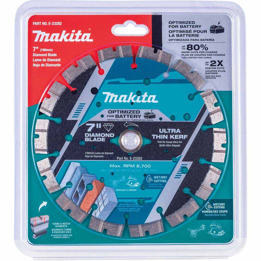 Makita E-23282 7" Segmented General Purpose Thin Kerf Diamond Blade - 2