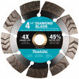 Makita E-23313 4-1/2" Segmented Turbo General Purpose Diamond Blade