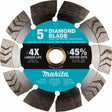 Makita E-23329 5" Segmented Turbo General Purpose Diamond Blade