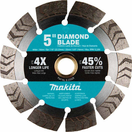 Makita E-23329 5" Segmented Turbo General Purpose Diamond Blade