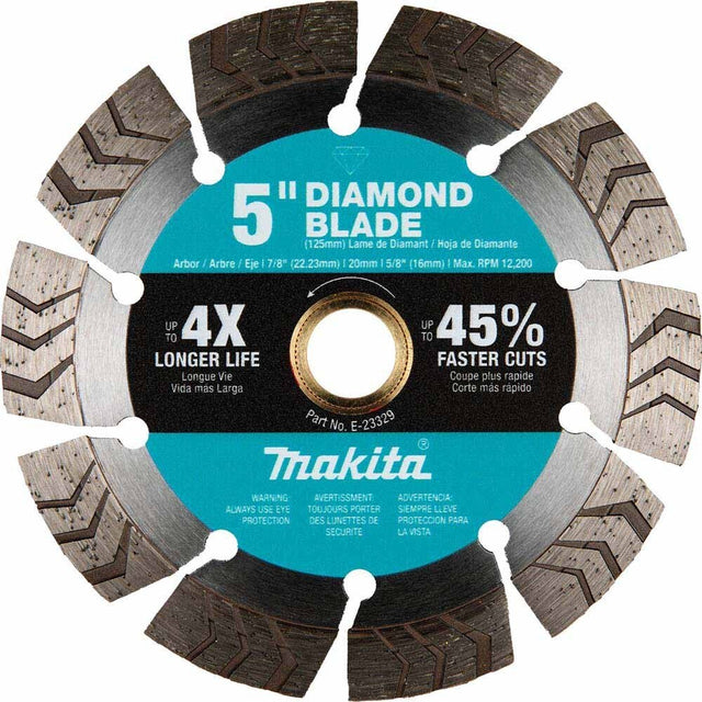 Makita E-23329 5" Segmented Turbo General Purpose Diamond Blade