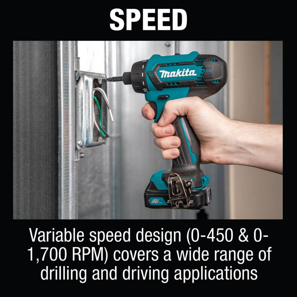 Makita FD10R1 12V Max CXT Lithium-Ion 1/4 In. Hex Driver-Drill Kit(2.0Ah) - 13