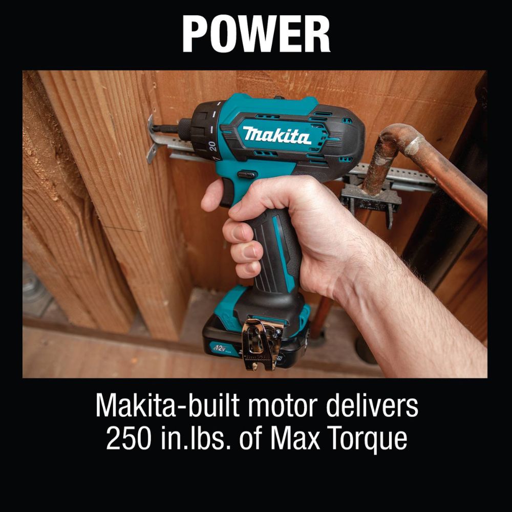 Makita FD10R1 12V Max CXT Lithium-Ion 1/4 In. Hex Driver-Drill Kit(2.0Ah) - 14