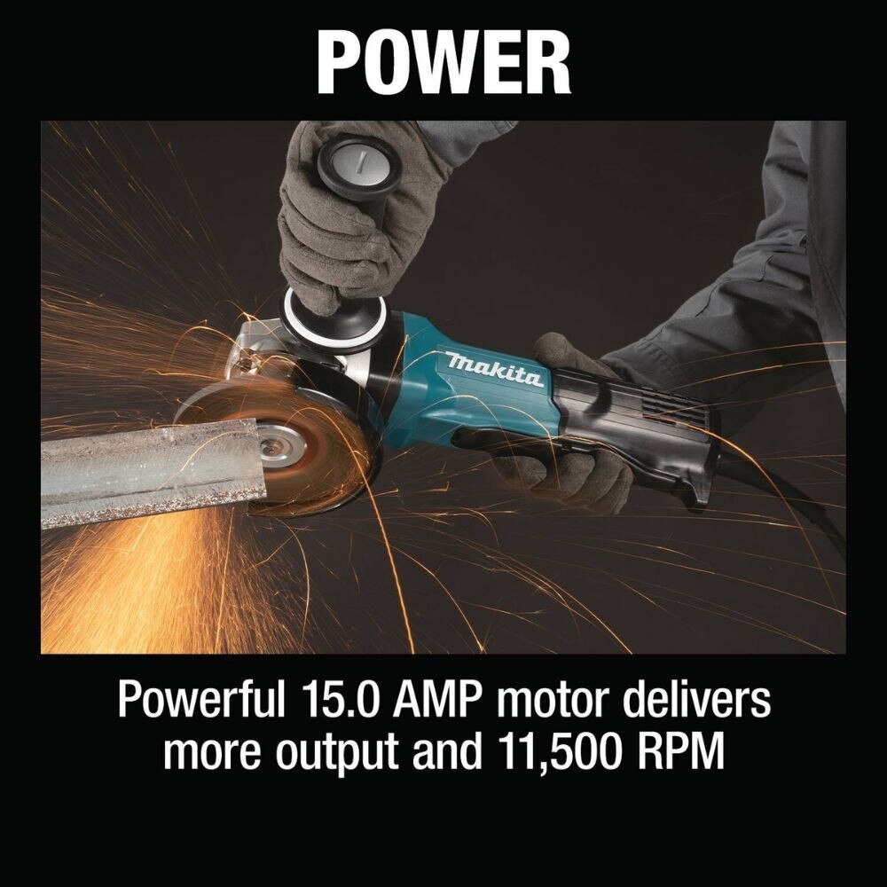 Makita GA4595 4-1/2" SJS II High-Power Angle Grinder, Paddle Switch - 7