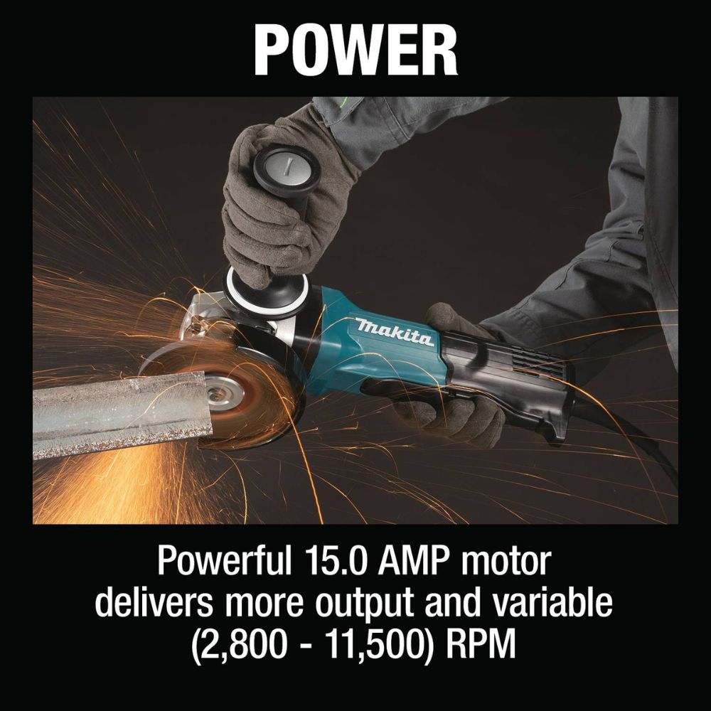 Makita GA5093 5" SJS II High-Power Angle Grinder, Paddle Switch, w/Brake - 9