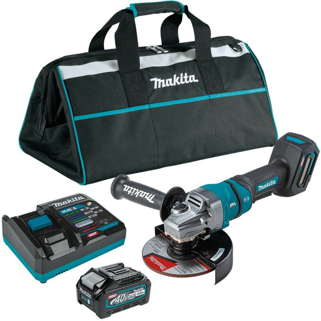 Makita GAG14M1 40V max XGT Brushless Cordless 4-1/2" / 6" Paddle Switch Angle Grinder Kit, with Electric Brake (4.0Ah)