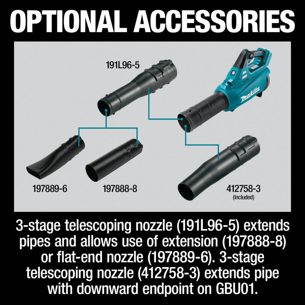 Makita GBU01Z 40V max XGT Brushless Cordless Blower (Tool Only) - 10