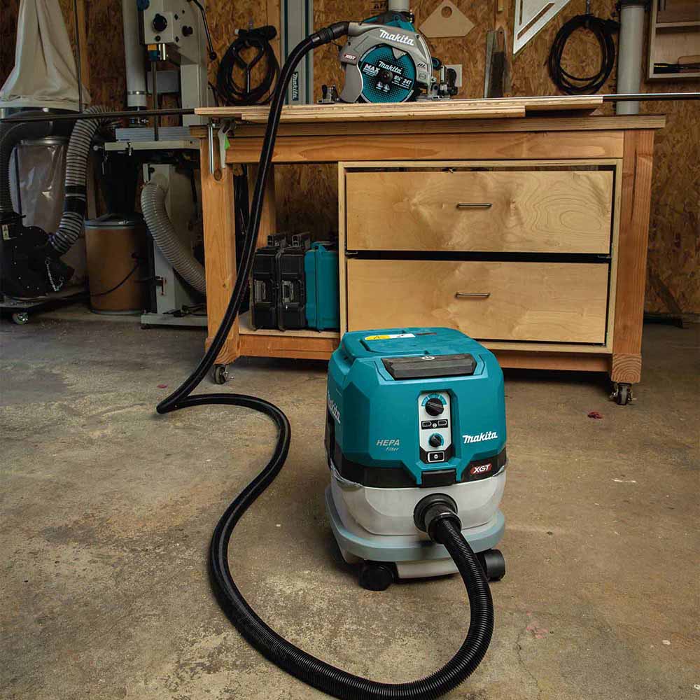 Makita GCV02PMX 40V max XGT Brushless Cordless 2.1 Gallon HEPA Filter Dry Dust Extractor Kit, AWS Capable (4.0Ah) - 14