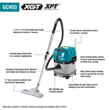 Makita GCV03PM 40V max XGT Brushless Cordless 4 Gallon Wet/Dry Dust Extractor/Vacuum Kit (4.0Ah) - 2