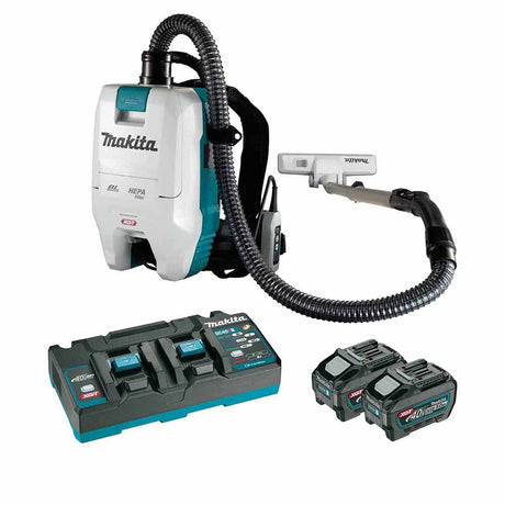 Makita GCV05T1X 40V max XGT Brushless Cordless 2 Quart HEPA Filter Backpack Dry Vacuum Kit (5.0Ah)