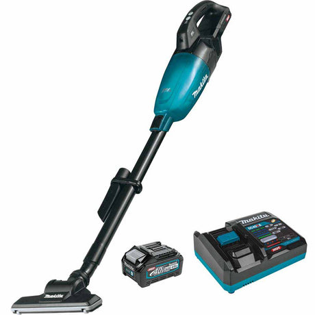 Makita GLC01M1 40V Max XGT Brushless Cordless 4-Speed HEPA Filter Compact Stick Vacuum Kit, with one battery (4.0Ah)