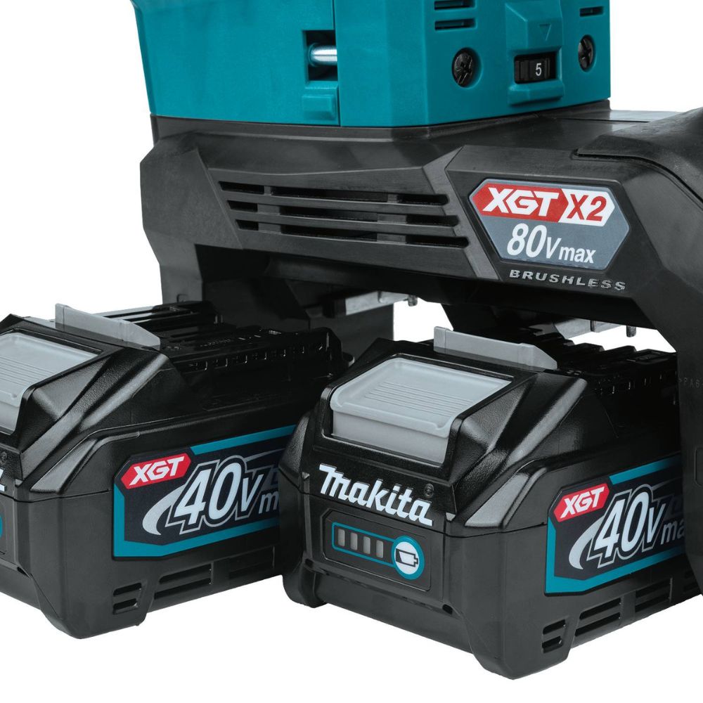 Makita GMH02PM 80V max (40V max X2) XGT Brushless 28 lb. AVT Demolition Hammer Kit, accepts SDS-MAX bits, dual port charger, AWS Capable, case (4.0Ah) - 15