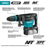 Makita GMH02Z 80V max (40V max X2) XGT Brushless 28 lb. AVT Demolition Hammer, accepts SDS-MAX bits, AWS Capable (Tool Only) - 2
