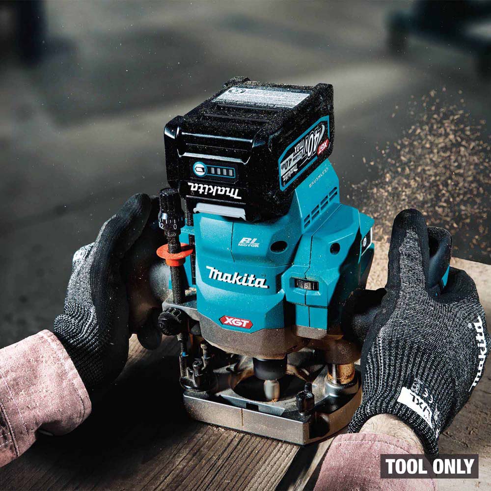 Makita GPR01Z 40V max XGT Brushless Cordless 2-1/4 Maximum HP Plunge Router (Tool Only) - 15