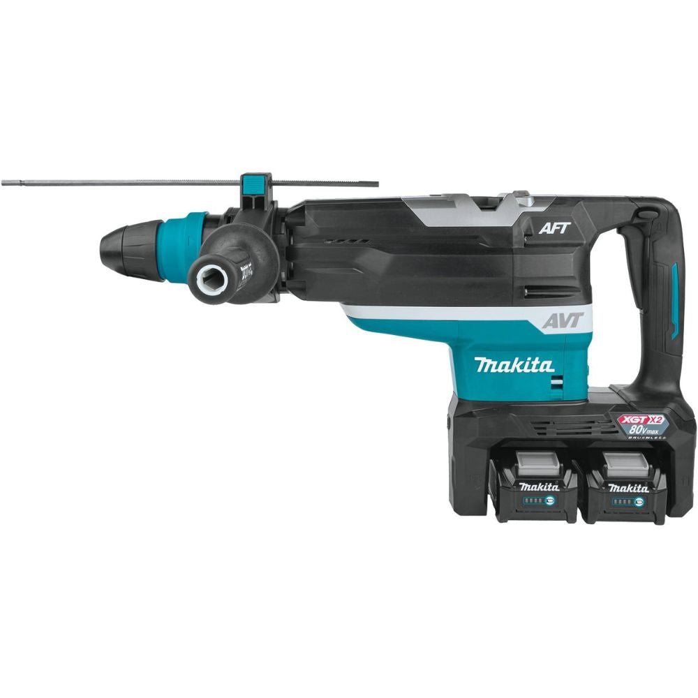 Makita GRH06PM 80V max (40V max X2) XGT Brushless 2" AVT Rotary Hammer Kit, accepts SDS-MAX bits, AFT, dual port charge, AWS Capable, case (4.0Ah) - 7