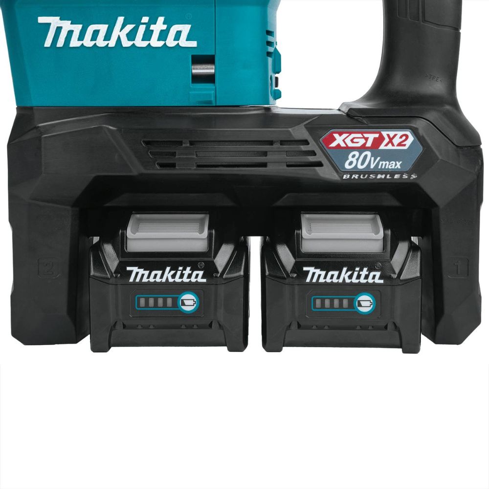 Makita GRH06PM 80V max (40V max X2) XGT Brushless 2" AVT Rotary Hammer Kit, accepts SDS-MAX bits, AFT, dual port charge, AWS Capable, case (4.0Ah) - 17