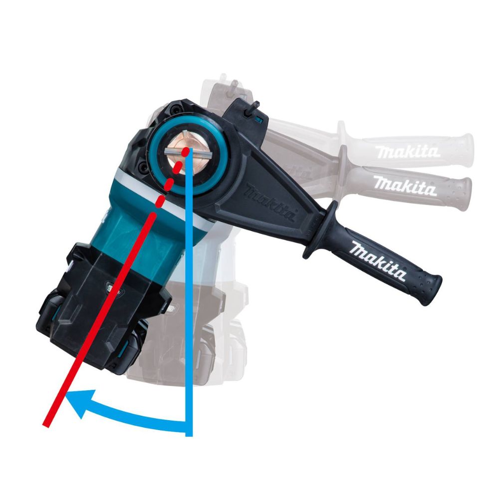 Makita GRH06PM 80V max (40V max X2) XGT Brushless 2" AVT Rotary Hammer Kit, accepts SDS-MAX bits, AFT, dual port charge, AWS Capable, case (4.0Ah) - 19