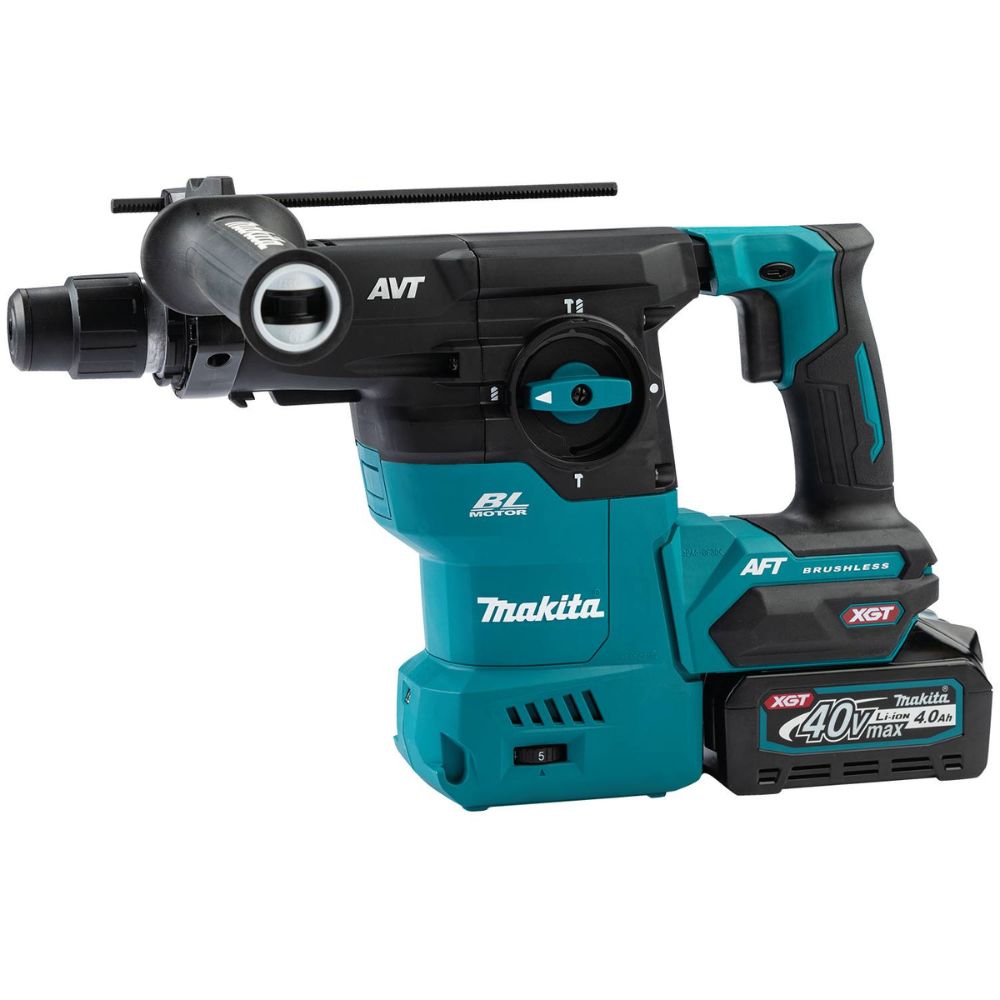 Makita GRH08M1 40V max XGT Brushless Cordless 1-3/16" AVT Rotary Hammer Kit, accepts SDS-PLUS bits, AFT, AWS Capable, bag, with one battery (4.0Ah) - 3