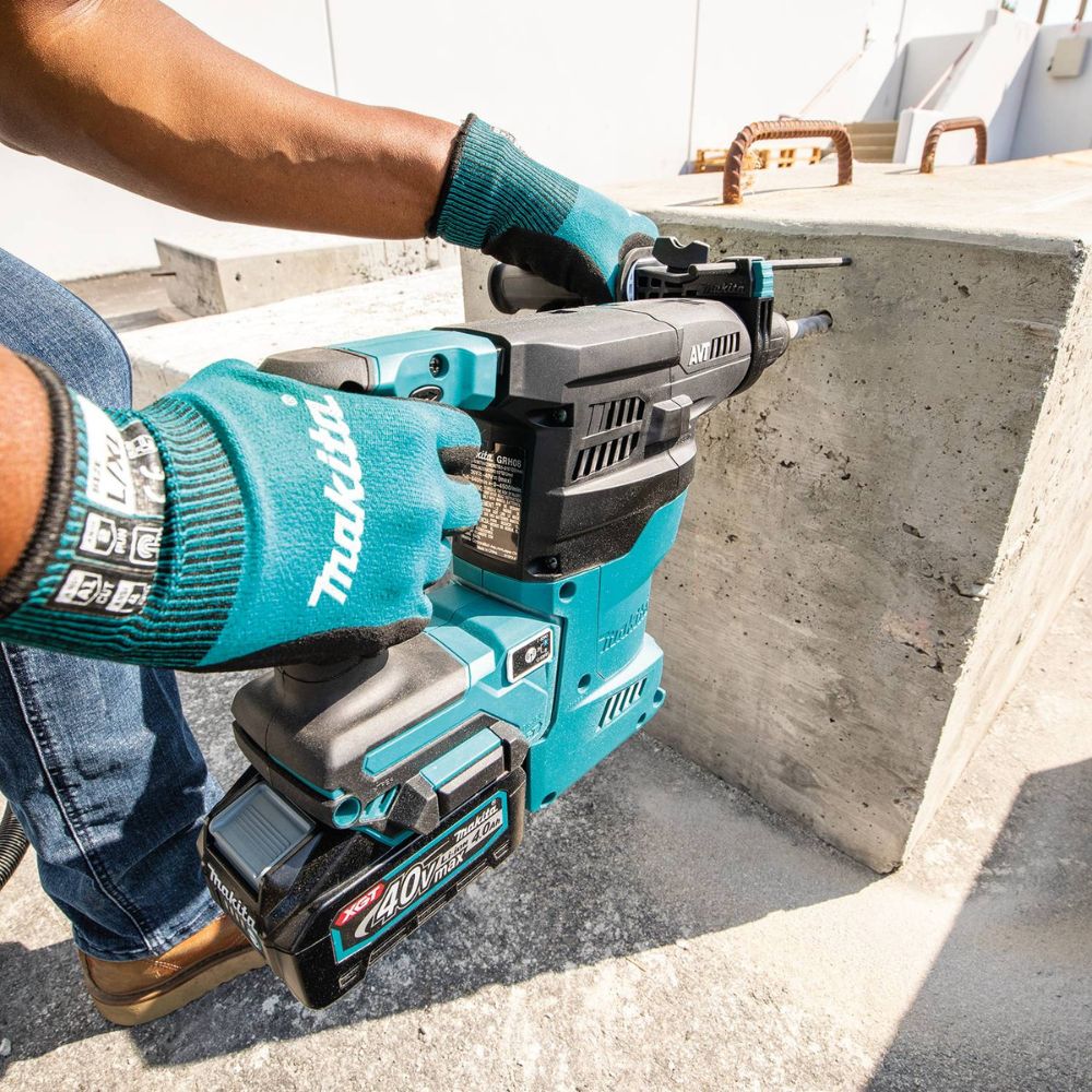 Makita GRH08M1 40V max XGT Brushless Cordless 1-3/16" AVT Rotary Hammer Kit, accepts SDS-PLUS bits, AFT, AWS Capable, bag, with one battery (4.0Ah) - 12