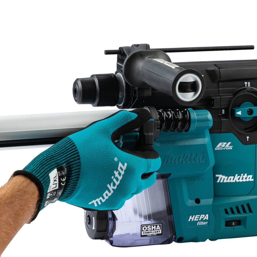 Makita GRH08ZW 40V max XGT Brushless Cordless 1-3/16" AVT Rotary Hammer w/ Dust Extractor, accepts SDS-PLUS bits, AFT, AWS Capable, Tool Only - 9