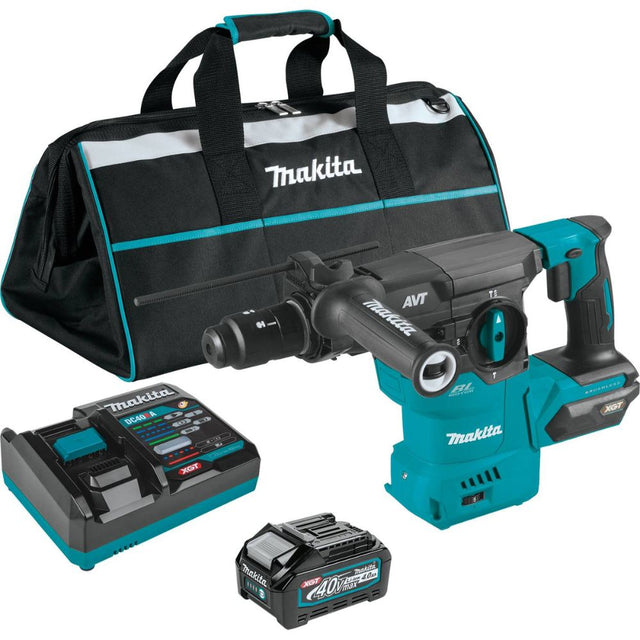 Makita GRH09M1 40V max XGT Brushless Cordless 1-3/16" AVT Rotary Hammer Kit, accepts SDS-PLUS, with Interchangeable Chuck, AWS Capable (4.0Ah)