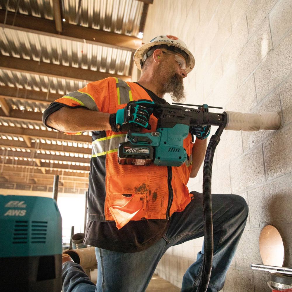 Makita GRH09M1 40V max XGT Brushless Cordless 1-3/16" AVT Rotary Hammer Kit, accepts SDS-PLUS, with Interchangeable Chuck, AWS Capable (4.0Ah) - 13