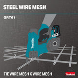 Makita GRT01D 40V max XGT Brushless 16 Gauge Rebar Tying Tool Kit (2) 2.5Ah Batteries - 10