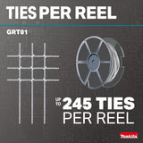 Makita GRT01Z 40V max XGT Brushless 16 Gauge Rebar Tying Tool for Rebar Ties (Tool Only) - 5