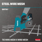 Makita GRT01Z 40V max XGT Brushless 16 Gauge Rebar Tying Tool for Rebar Ties (Tool Only) - 10