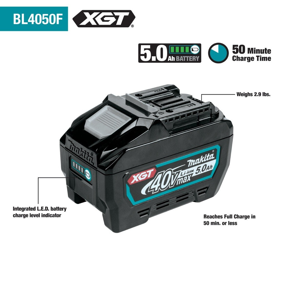 Makita GRU04T 40V Max XGT 17 Inch High Torque String Trimmer Kit (2 5.0Ah Batteries) - 3