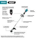 Makita GRU04T 40V Max XGT 17 Inch High Torque String Trimmer Kit (2 5.0Ah Batteries) - 5