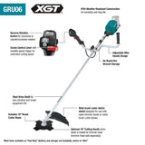 Makita GRU06T 40V max XGT Brushless Cordless Brush Cutter Kit with 10 in. 4-Tooth Blade (2 Batteries, Charger, Harness) - 2