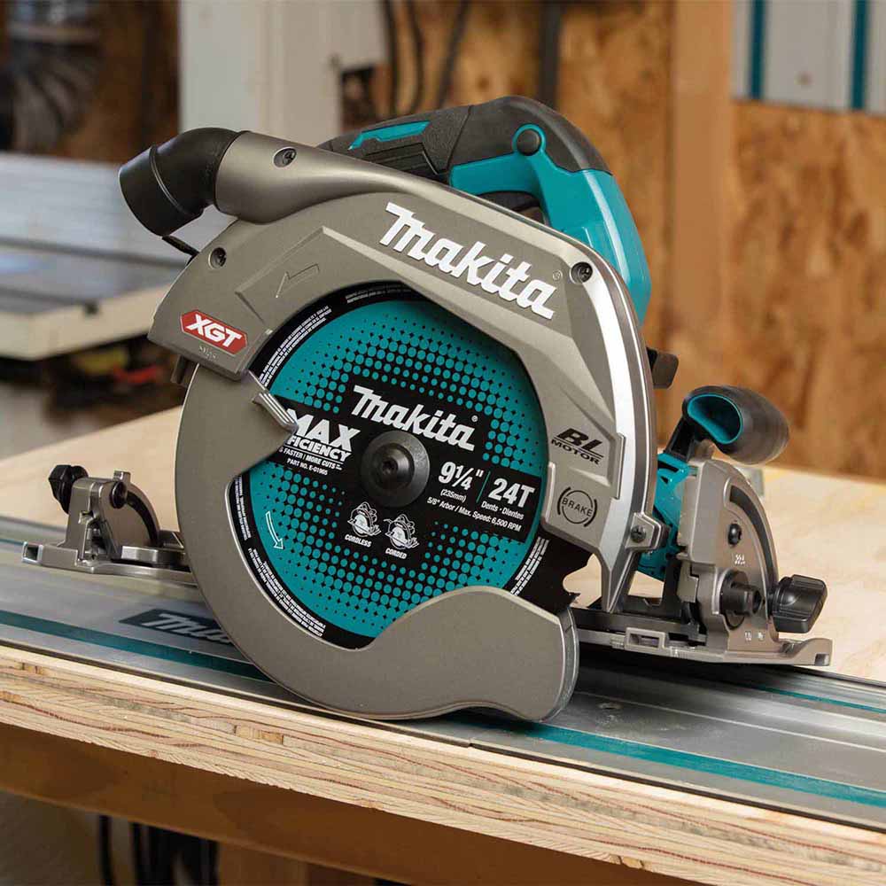 Makita GSH03Z 40V max XGT Brushless Cordless 9-1/4" Circular Saw with Guide Rail Compatible Base, AWS Capable, Tool Only - 6