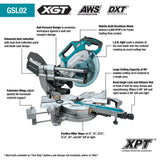 Makita GSL02M1 40V max XGT Brushless Cordless 8-1/2" Dual-Bevel Sliding Compound Miter Saw Kit, AWS Capable, with one battery (4.0Ah) - 2