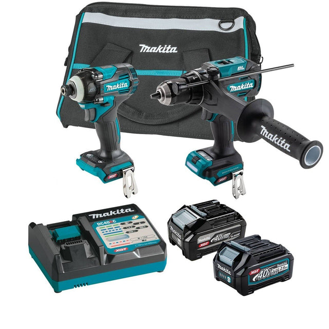Makita GT202SU1D1 40V max XGT Brushless Cordless 2-Pc Combo Kit with Hammer Driver-Drill and Impact Driver (2 Batteries)