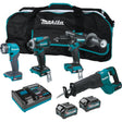 Makita GT401M1D1 40V max XGT® 4-Pc. Combo Kit (2.5Ah/4.0Ah)