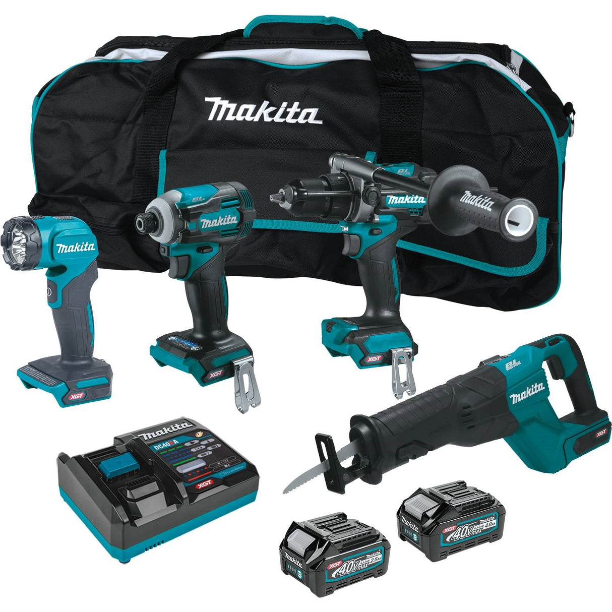 Makita GT401M1D1 40V max XGT® 4-Pc. Combo Kit (2.5Ah/4.0Ah)