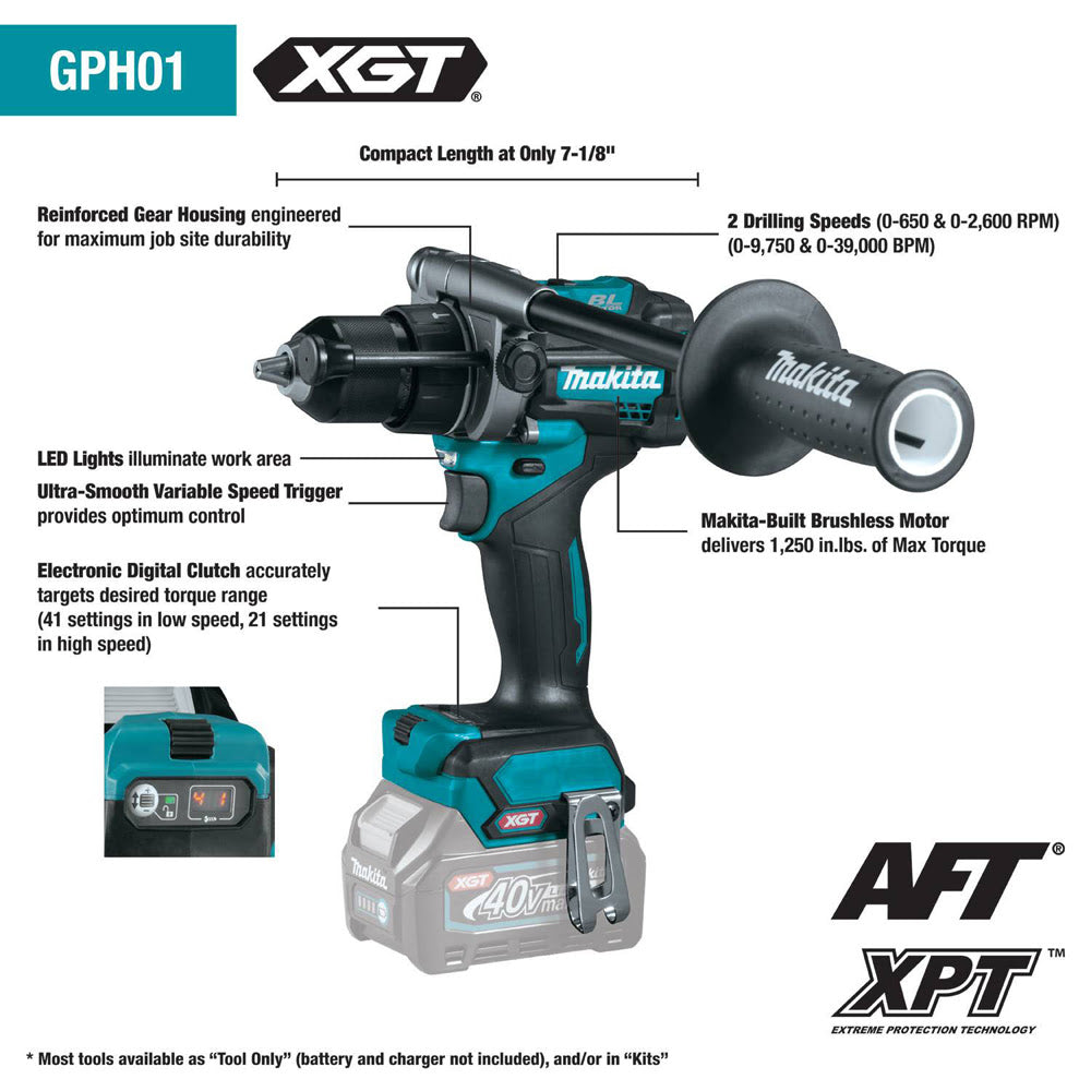 Makita GT500M 40V max XGT Brushless Cordless 5-Pc. Combo Kit (4.0Ah) - 11