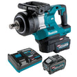 Makita GWT09T 40V Max XGT Brushless Cordless 4-Speed High-Torque 1" Square Drive D-Handle Short Anvil Impact Wrench Kit with Friction Ring (2 Batteries, Charger, Bag)
