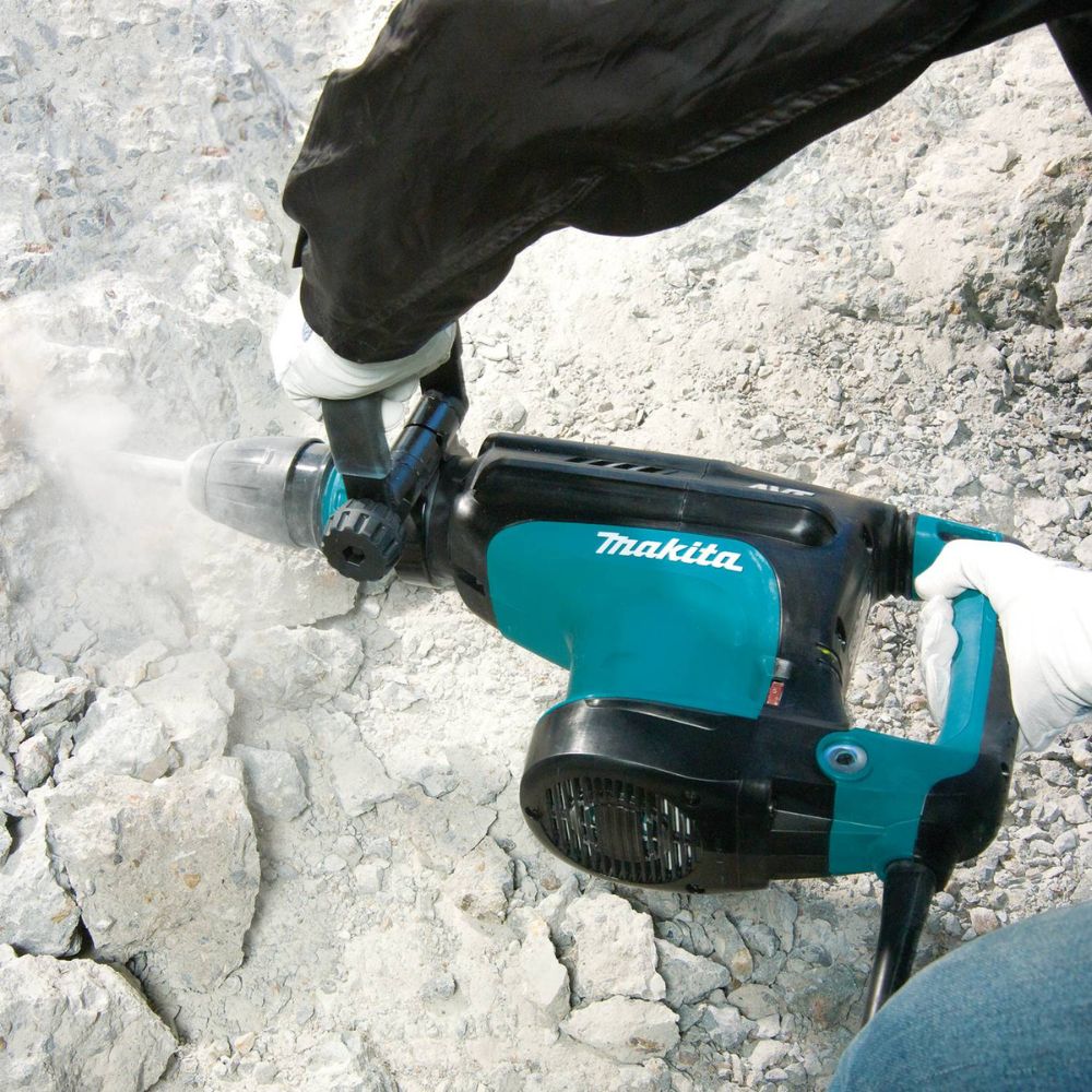 Makita HM1213C 23 lb. AVT Demolition Hammer, accepts SDS-MAX bits, var. spd., case - 11