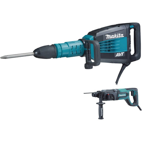 Makita HM1214CX 27 lb. SDS-Max AVT Demolition Hammer with 1" Rotary Hammer