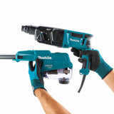 Makita HR2653 1" SDS-PLUS AVT Rotary Hammer, HEPA Dust Extractor (Pistol Grip) - 6