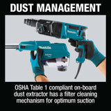 Makita HR2653 1" SDS-PLUS AVT Rotary Hammer, HEPA Dust Extractor (Pistol Grip) - 14