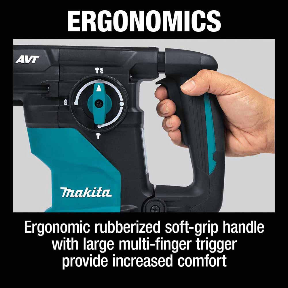 Makita HR3011FCK 1-3/16'' AVT® Rotary Hammer, accepts SDS-PLUS bits (L-Shape) - 4