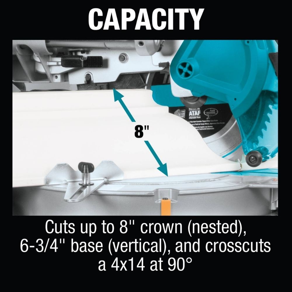 Makita LS1219LX 12" Dual-Bevel Sliding Compound Miter Saw, laser, stand - 40