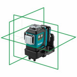 Makita SK700GDNAJ 12V max CXT Self-Leveling 360° 3-Plane Green Laser Kit - 6